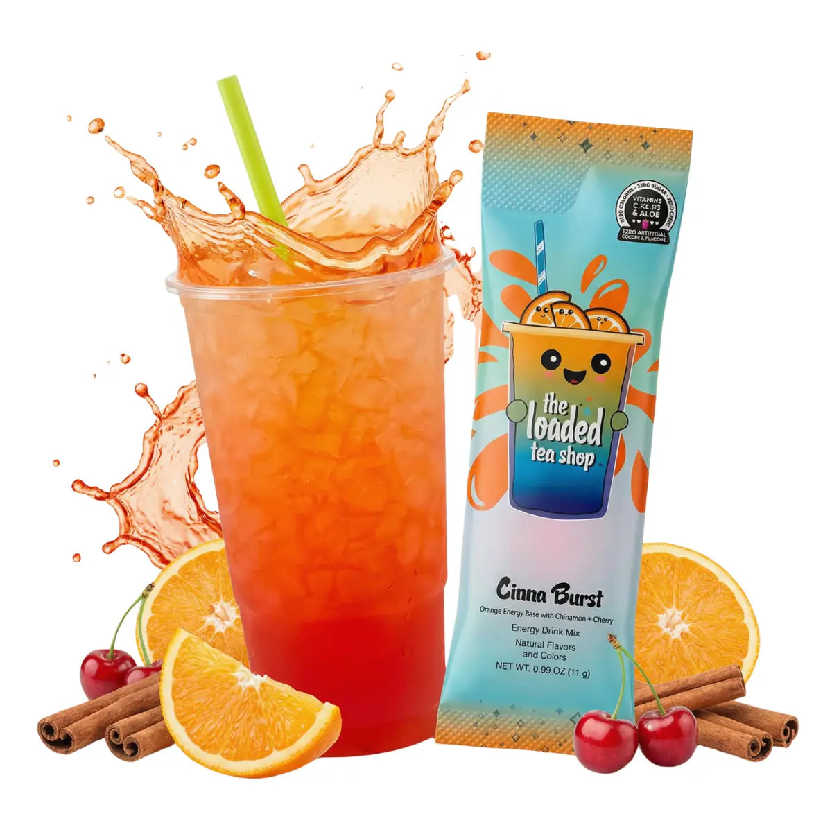 The Loaded Tea Shop - 40 Flavors, 1 Packet Makes 32 Oz, Zero Sugar, Zero Carbs, Zero Calories, Zero Artificial Colors & Flavors, B-Complex, Vitamins D3 & K2, Aloe, 200Mg Natural Caffeine, Build Your Own Bundle, Functional Energy Tea Packs