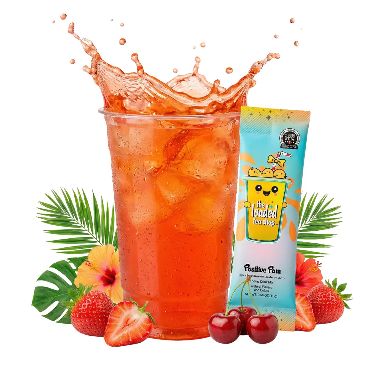 The Loaded Tea Shop - 40 Flavors, 1 Packet Makes 32 Oz, Zero Sugar, Zero Carbs, Zero Calories, Zero Artificial Colors & Flavors, B-Complex, Vitamins D3 & K2, Aloe, 200Mg Natural Caffeine, Build Your Own Bundle, Functional Energy Tea Packs