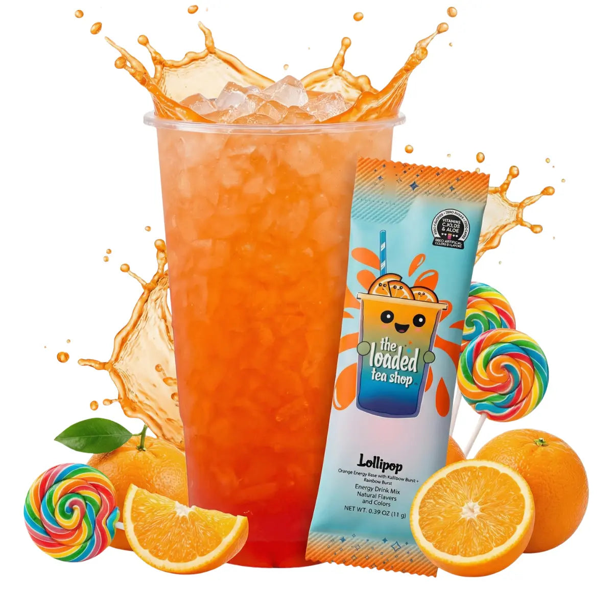 The Loaded Tea Shop - 40 Flavors, 1 Packet Makes 32 Oz, Zero Sugar, Zero Carbs, Zero Calories, Zero Artificial Colors & Flavors, B-Complex, Vitamins D3 & K2, Aloe, 200Mg Natural Caffeine, Build Your Own Bundle, Functional Energy Tea Packs