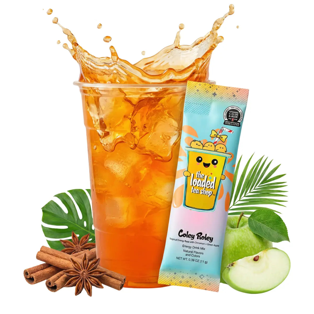 The Loaded Tea Shop - 40 Flavors, 1 Packet Makes 32 Oz, Zero Sugar, Zero Carbs, Zero Calories, Zero Artificial Colors & Flavors, B-Complex, Vitamins D3 & K2, Aloe, 200Mg Natural Caffeine, Build Your Own Bundle, Functional Energy Tea Packs