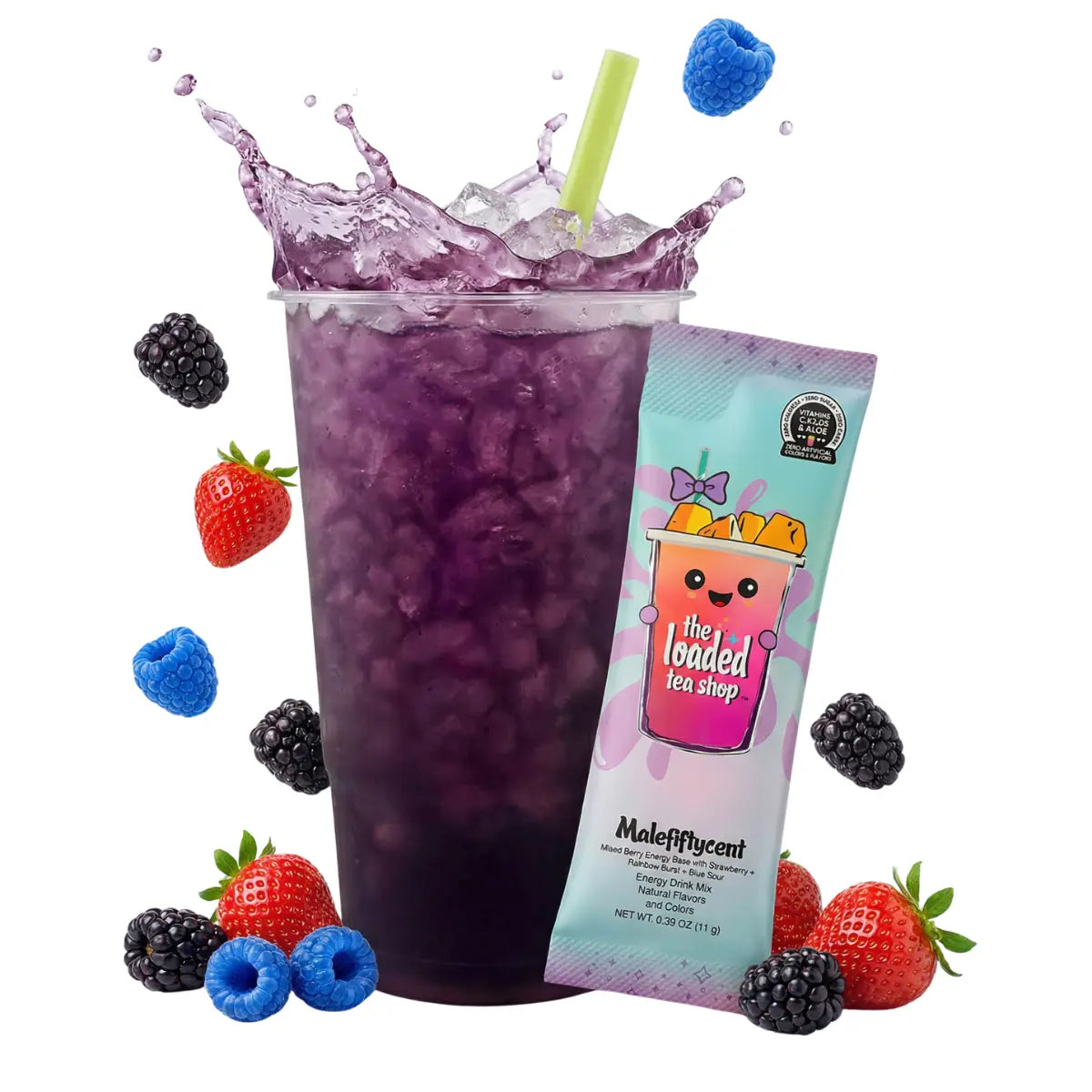 The Loaded Tea Shop - 40 Flavors, 1 Packet Makes 32 Oz, Zero Sugar, Zero Carbs, Zero Calories, Zero Artificial Colors & Flavors, B-Complex, Vitamins D3 & K2, Aloe, 200Mg Natural Caffeine, Build Your Own Bundle, Functional Energy Tea Packs
