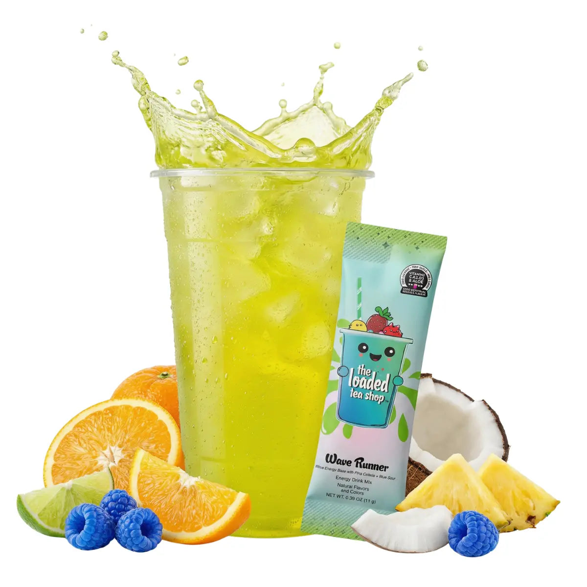 The Loaded Tea Shop - 40 Flavors, 1 Packet Makes 32 Oz, Zero Sugar, Zero Carbs, Zero Calories, Zero Artificial Colors & Flavors, B-Complex, Vitamins D3 & K2, Aloe, 200Mg Natural Caffeine, Build Your Own Bundle, Functional Energy Tea Packs