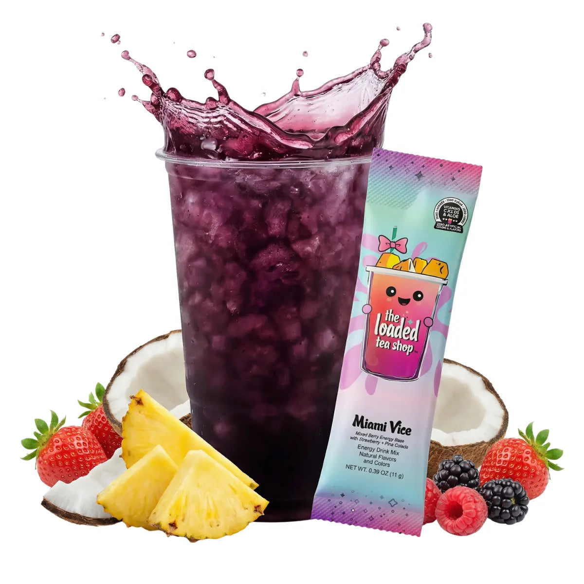 The Loaded Tea Shop - 40 Flavors, 1 Packet Makes 32 Oz, Zero Sugar, Zero Carbs, Zero Calories, Zero Artificial Colors & Flavors, B-Complex, Vitamins D3 & K2, Aloe, 200Mg Natural Caffeine, Build Your Own Bundle, Functional Energy Tea Packs