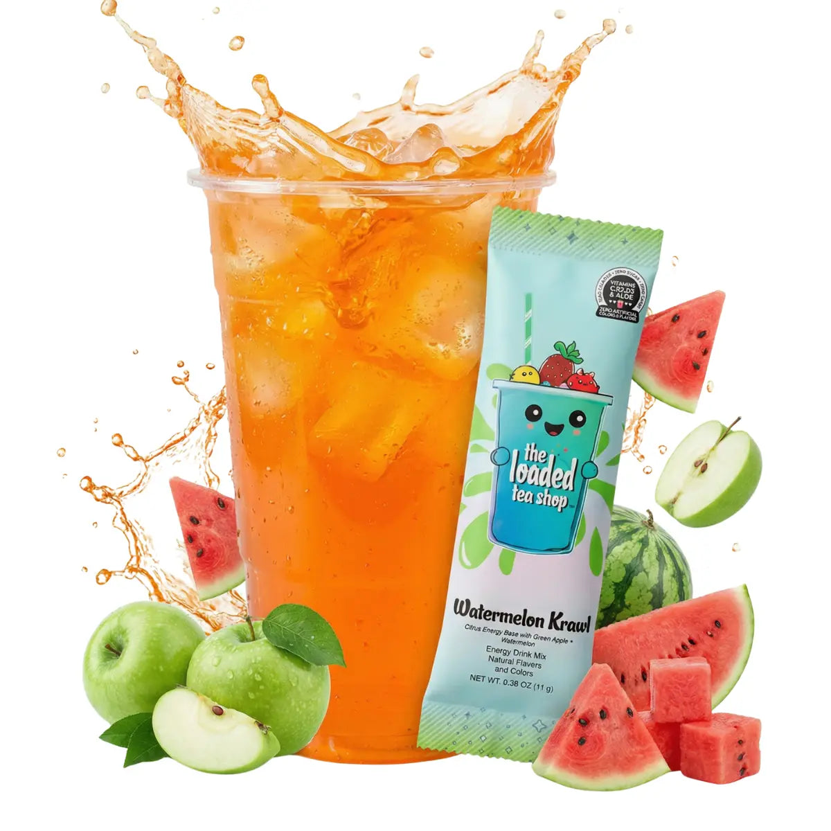 The Loaded Tea Shop - 40 Flavors, 1 Packet Makes 32 Oz, Zero Sugar, Zero Carbs, Zero Calories, Zero Artificial Colors & Flavors, B-Complex, Vitamins D3 & K2, Aloe, 200Mg Natural Caffeine, Build Your Own Bundle, Functional Energy Tea Packs