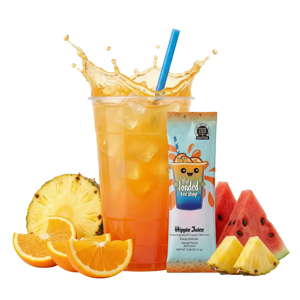 The Loaded Tea Shop - 40 Flavors, 1 Packet Makes 32 Oz, Zero Sugar, Zero Carbs, Zero Calories, Zero Artificial Colors & Flavors, B-Complex, Vitamins D3 & K2, Aloe, 200Mg Natural Caffeine, Build Your Own Bundle, Functional Energy Tea Packs