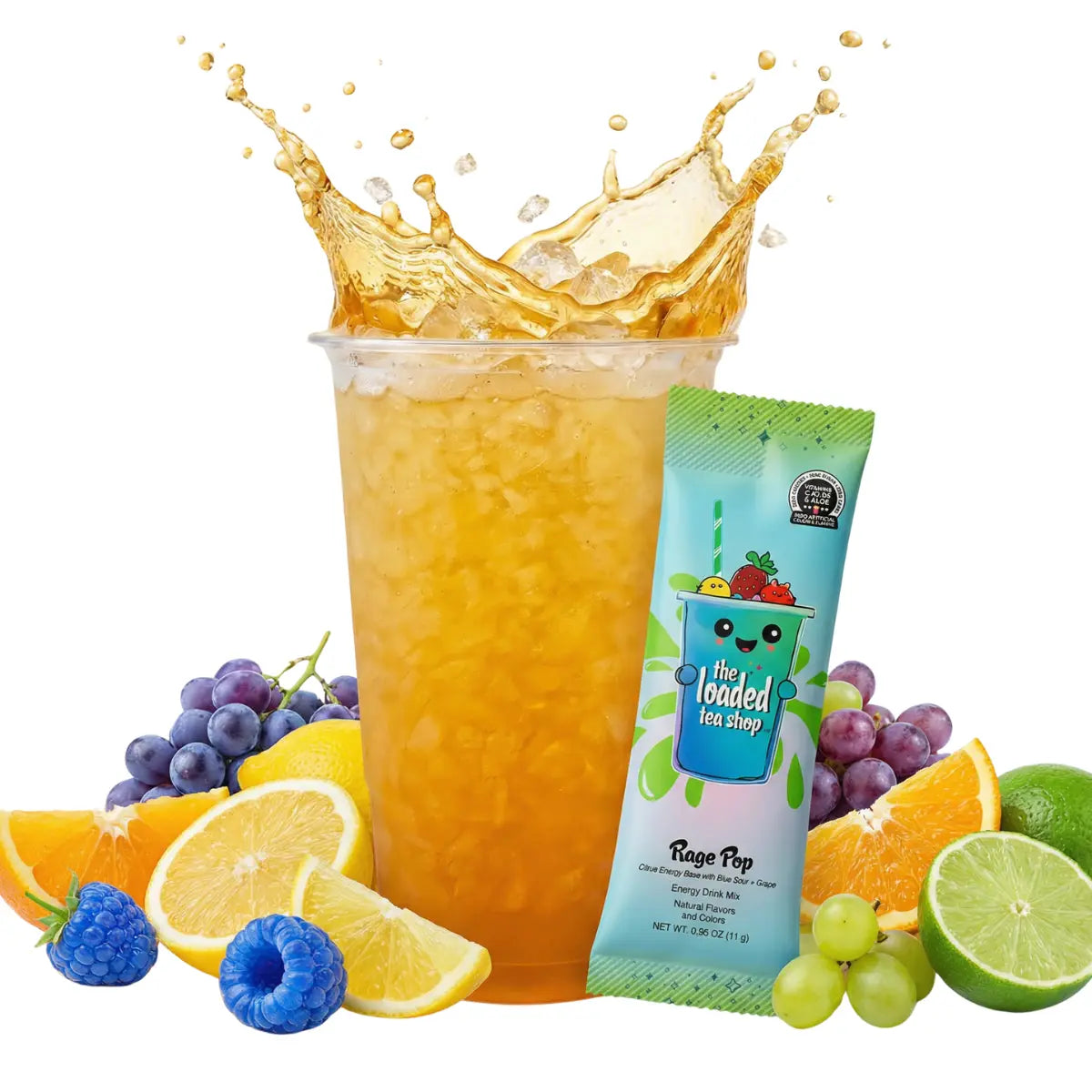 The Loaded Tea Shop - 40 Flavors, 1 Packet Makes 32 Oz, Zero Sugar, Zero Carbs, Zero Calories, Zero Artificial Colors & Flavors, B-Complex, Vitamins D3 & K2, Aloe, 200Mg Natural Caffeine, Build Your Own Bundle, Functional Energy Tea Packs