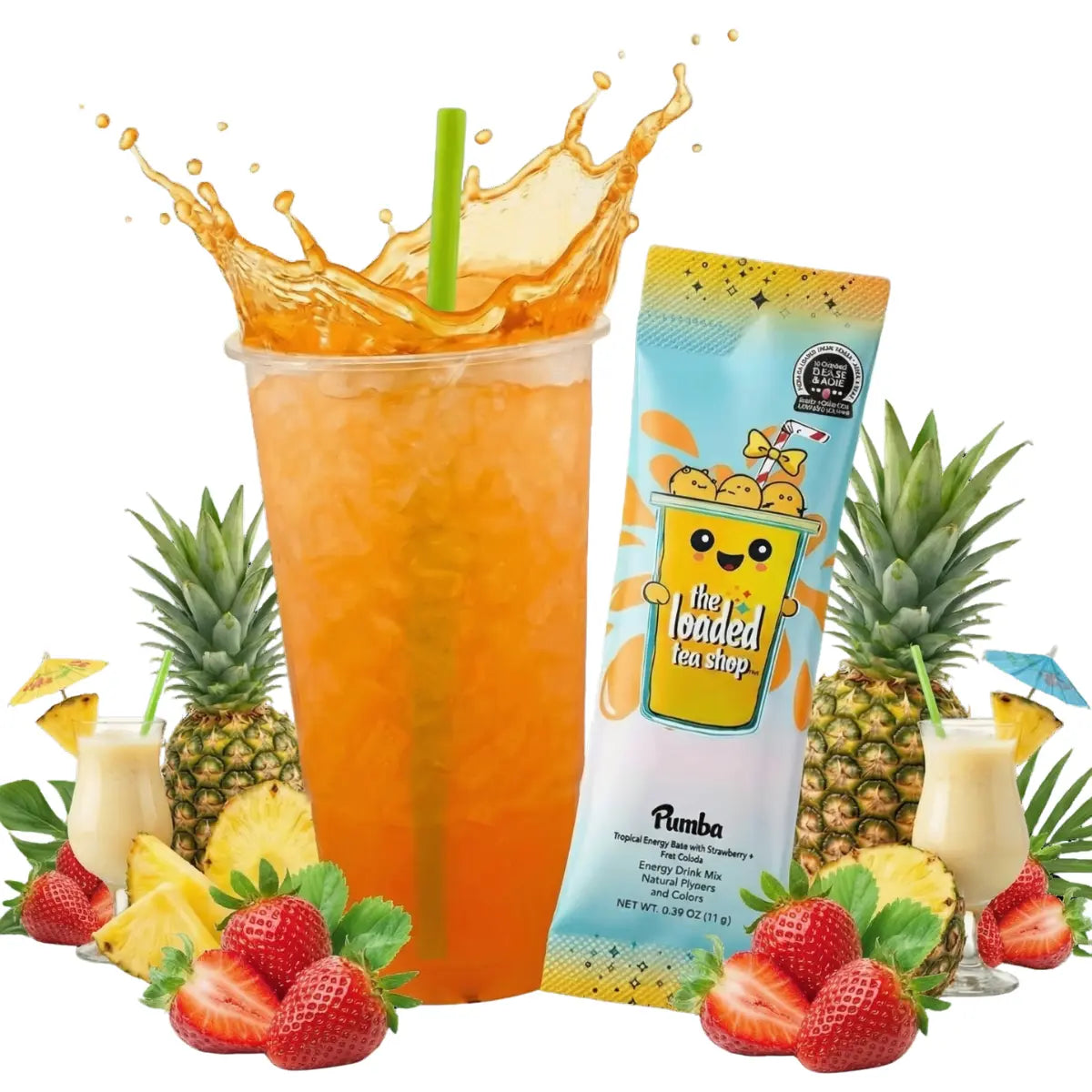 The Loaded Tea Shop - 40 Flavors, 1 Packet Makes 32 Oz, Zero Sugar, Zero Carbs, Zero Calories, Zero Artificial Colors & Flavors, B-Complex, Vitamins D3 & K2, Aloe, 200Mg Natural Caffeine, Build Your Own Bundle, Functional Energy Tea Packs