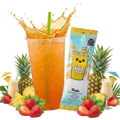 The Loaded Tea Shop - 40 Flavors, 1 Packet Makes 32 Oz, Zero Sugar, Zero Carbs, Zero Calories, Zero Artificial Colors & Flavors, B-Complex, Vitamins D3 & K2, Aloe, 200Mg Natural Caffeine, Build Your Own Bundle, Functional Energy Tea Packs