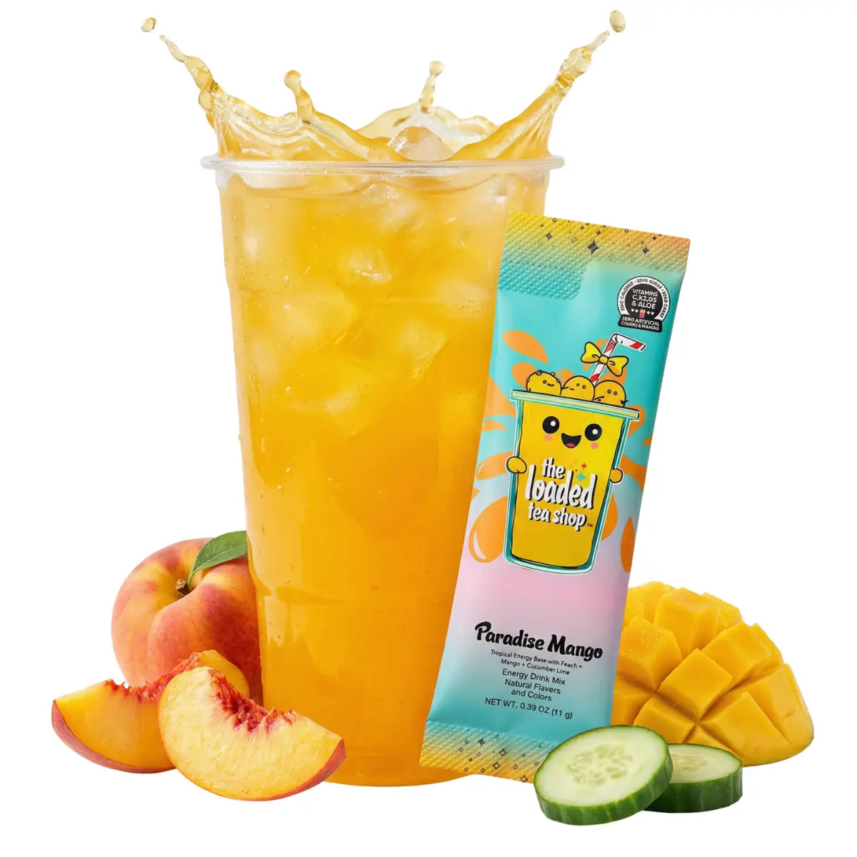The Loaded Tea Shop - 40 Flavors, 1 Packet Makes 32 Oz, Zero Sugar, Zero Carbs, Zero Calories, Zero Artificial Colors & Flavors, B-Complex, Vitamins D3 & K2, Aloe, 200Mg Natural Caffeine, Build Your Own Bundle, Functional Energy Tea Packs