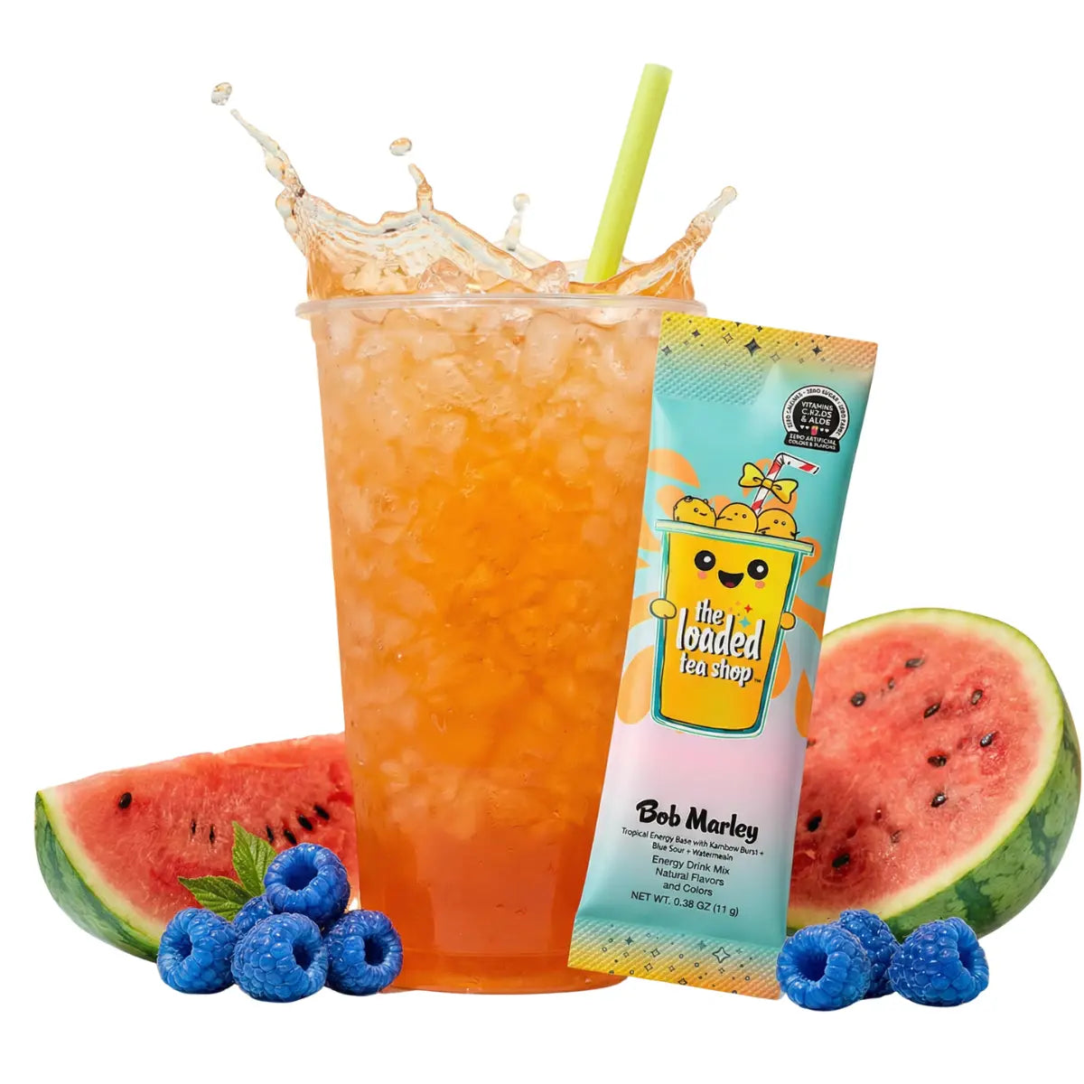 The Loaded Tea Shop - 40 Flavors, 1 Packet Makes 32 Oz, Zero Sugar, Zero Carbs, Zero Calories, Zero Artificial Colors & Flavors, B-Complex, Vitamins D3 & K2, Aloe, 200Mg Natural Caffeine, Build Your Own Bundle, Functional Energy Tea Packs
