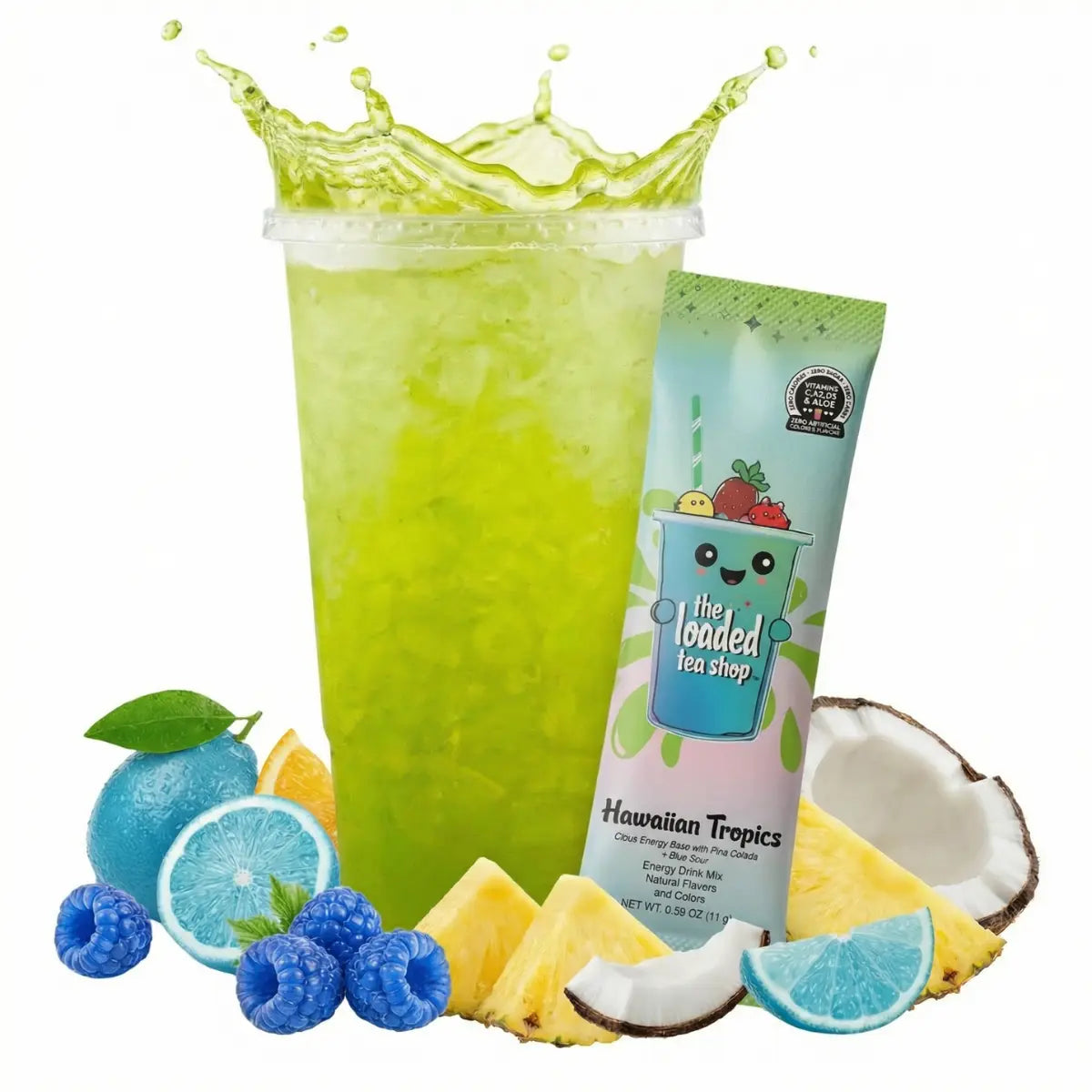 The Loaded Tea Shop - 40 Flavors, 1 Packet Makes 32 Oz, Zero Sugar, Zero Carbs, Zero Calories, Zero Artificial Colors & Flavors, B-Complex, Vitamins D3 & K2, Aloe, 200Mg Natural Caffeine, Build Your Own Bundle, Functional Energy Tea Packs