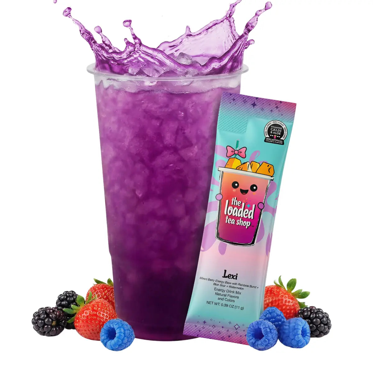 The Loaded Tea Shop - 40 Flavors, 1 Packet Makes 32 Oz, Zero Sugar, Zero Carbs, Zero Calories, Zero Artificial Colors & Flavors, B-Complex, Vitamins D3 & K2, Aloe, 200Mg Natural Caffeine, Build Your Own Bundle, Functional Energy Tea Packs