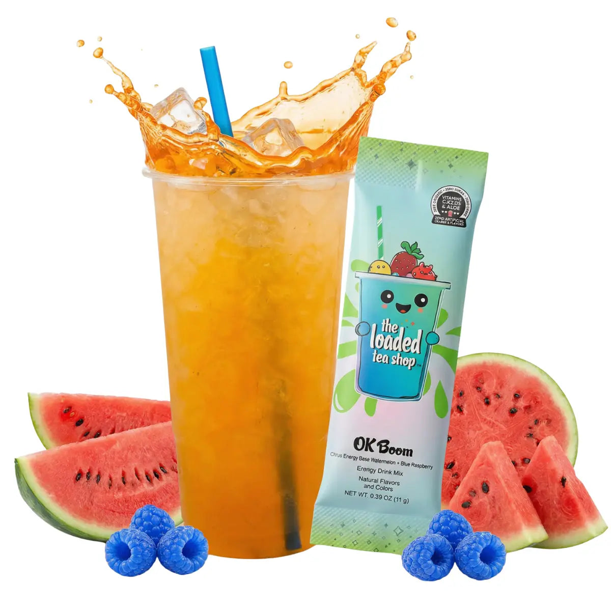 The Loaded Tea Shop - 40 Flavors, 1 Packet Makes 32 Oz, Zero Sugar, Zero Carbs, Zero Calories, Zero Artificial Colors & Flavors, B-Complex, Vitamins D3 & K2, Aloe, 200Mg Natural Caffeine, Build Your Own Bundle, Functional Energy Tea Packs