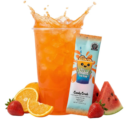 The Loaded Tea Shop - 40 Flavors, 1 Packet Makes 32 Oz, Zero Sugar, Zero Carbs, Zero Calories, Zero Artificial Colors & Flavors, B-Complex, Vitamins D3 & K2, Aloe, 200Mg Natural Caffeine, Build Your Own Bundle, Functional Energy Tea Packs